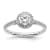 Rhodium Over 14K White Gold Eternal Promise Lab Grown Diamond Halo Ring
