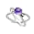 Amethyst X-Design Ring In Sterling Silver With 18K Gold