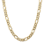 14K Yellow Gold 8.75mm Flat Figaro Chain Necklace
