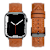 Brown Quilted Leather Apple Watch Band with Buckle (38-40-41mm). Band
Only, Watch Not Included.