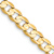 14k Yellow Gold 5.25mm Solid Open Concave Curb 20 Inch Chain