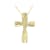 White Cubic Zirconia 18K Yellow Gold Over Sterling Silver Cross Pendant
With Chain 0.05ctw