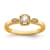 14K Yellow Gold Petite Rope Edge Round Diamond Ring 0.24ctw