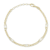 Sterling Statements 14K Yellow Gold Over Sterling Silver White CZ
Station Curb Chain Bracelet
