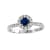 0.60ctw Sapphire and Diamond Ring in 14k White Gold