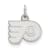 Rhodium Over Sterling Silver NHL LogoArt Philadelphia Flyers Extra Small Pendant