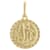 Gemini Zodiac Medallion Pendant In Solid 14K Yellow Gold