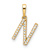 14k Yellow Gold Diamond Letter N Initial Pendant