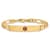 14k Yellow Gold Medical Red Enamel Figaro Link ID Bracelet