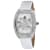 Christian Van Sant Women's Lotus White Dial, White Leather Strap Watch