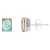 8x6mm Rectangular Octagonal Labradorite Rhodium Over Sterling Silver
Stud Earrings