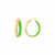 14K Yellow Gold Over Sterling Silver Enamel Hammered Hoop Earrings in
Neon Green