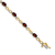 14k Yellow and White Gold with Rhodium Over 14k Yellow Gold Garnet and
Diamond Infinity Bracelet