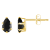 6x4mm Pear Shape Black Onyx 10k Yellow Gold Stud Earrings