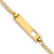 10k Yellow Gold Children's Flat Curb Link ID Bracelet