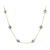 Blue Topaz Station Necklace In 18K Gold Over Sterling Silver 12.50ctw