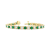6.25ctw Emerald and Diamond Bracelet in 14k Yellow Gold