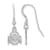 Rhodium Over Sterling Silver  LogoArt Ohio State University Extra Small
Dangle Earrings