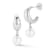 Rachel Zoe Freshwater Pearl Charm Graduated Hoop Earrings in Rhodium
Over Sterling Silver