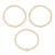 Initial G CZ Beaded Bracelet Set In 14K Gold Over Brass 0.15ctw