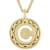 Cardano Initial C Pendant Necklace In 18K Gold Over Bronze