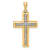 14K Yellow Gold Large 1/10ct. Diamond Cross Pendant