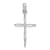 Rhodium Over 14k White Gold Diamond-Cut with Tapered Ends Cross Charm
