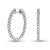 0.70ctw Diamond Hoop Earrings in 14k White Gold