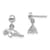Rhodium Over 14k White Gold 3D Polished Mini Manatee Dangle Earrings