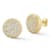 Sterling Statements 14K Yellow Gold Over Sterling Silver Pave Satin
Button Studs