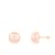 14k Yellow Gold 9-10mm Pink Freshwater Pearl Stud Earrings