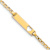 10k Yellow Gold Children's Flat Mariner Link ID Bracelet