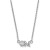 Rhodium Over Sterling Silver LogoArt Phi Mu Extra Small Pendant Necklace