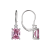 Pink and White Cubic Zirconia Platinum Over Sterling Silver Leverback
Earrings 9.89ctw