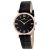 Oceanaut Women's Harmony Black Dial, Black Leather Strap Watch
