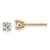 White Lab-Grown Diamond 14K Yellow Gold G-H SI Solitaire Stud Earrings 0.33ctw