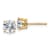 14K Yellow Gold 1.75ct. 6.0mm Round G H I True Light Moissanite Earrings