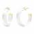 14K Yellow Gold Over Sterling Silver Medium Illusion Acrylic Hoops in Clear
