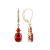 Red Cubic Zirconia 18k Yellow Gold Over Sterling Silver January
Birthstone Earrings 6.51ctw