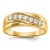 14K Yellow Gold Lab Grown Diamond SI1/SI2, G H I, Men's Band