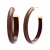 14K Yellow Gold Over Sterling Silver XL Oval Illusion Nude Acrylic Hoops
in Brown