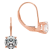 White Cubic Zirconia 14k Rose Gold Earrings With Velvet Gift Box 1.50ctw