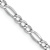 Rhodium Over 14k White Gold 2.5mm Figaro Link 18 Inch Chain