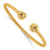 10K Yellow Gold Over Sterling Silver Textured Love Knot Cuff Bracelet