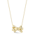 Rachel Zoe CZ Bow Pendant Necklace in 14K Gold Over Sterling Silver