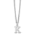 Rhodium Over Sterling Silver Cutout Letter K  Initial Necklace