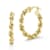 Sterling Statements 14K Yellow Gold Over Sterling Silver Rope Chain Hoop Earrings