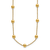 14K Yellow Gold 8mm Bead and Cable Link 34-inch Necklace