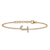 14k Yellow Gold Diamond Sideways Letter J Bracelet