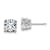 Rhodium Over 14K White Gold 4ct. 7.5mm Cushion G H I True Light
Moissanite Earrings